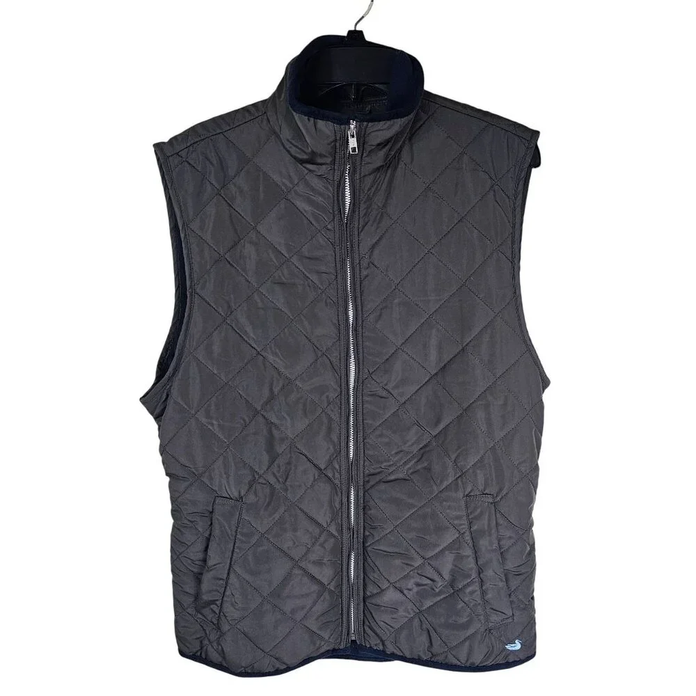 Southern Marsh Quilted Vest Womens S Brown Full Zip Micro Fleece Lined‎ Gorpcore
